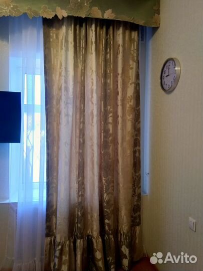Шторы и тюль бу (комплект)