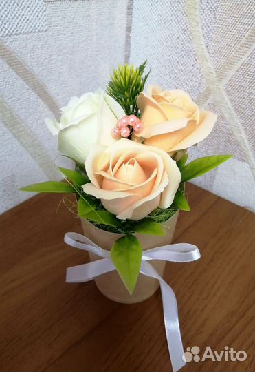 Мини букеты из мыльных роз