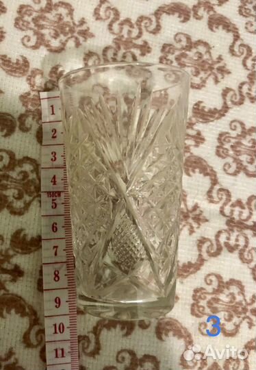 Хрусталь СССР бокалы, ваза, блюдца