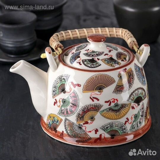 Чайник керамический заварочный с металлическим сит