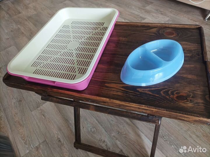 Туалет лоток для кошек и кормушка