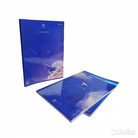 Тетрадь А4 в клетку 80 листов, набор 3 шт