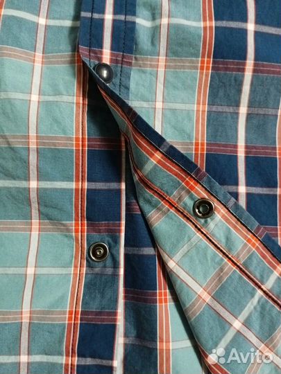 Мужская рубашка в клетку livergy размер XL 43/44