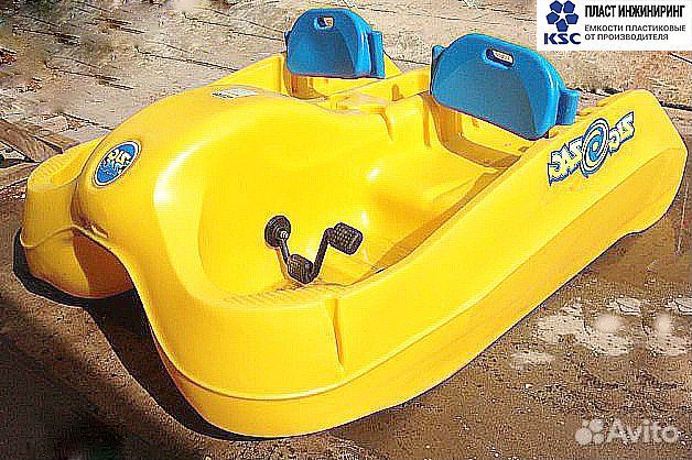 Катамаран водный велосипед пластиковый прогулочный