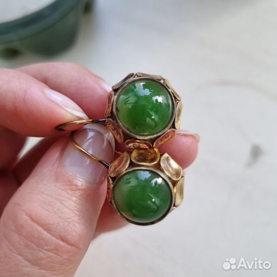 Серебряные серьги СССР