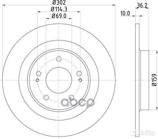 Диск тормозной зад ND3045K nisshinbo