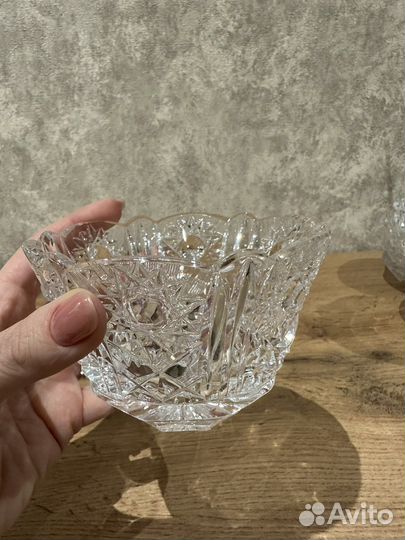 Блюдо для сервировки из советского хрусталя, СССР