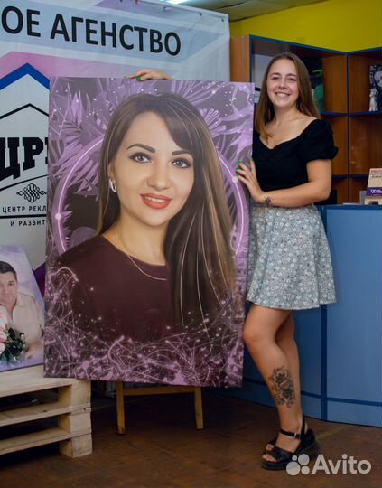 Портрет на холсте по фото