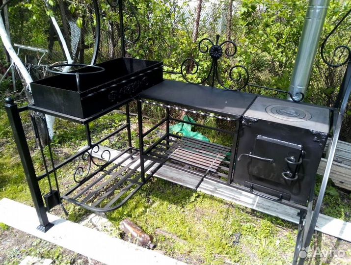 Мангал с печью