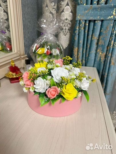 Букет из мыльных роз