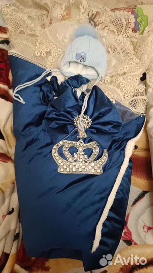 Конверт на выписку для мальчика зимний