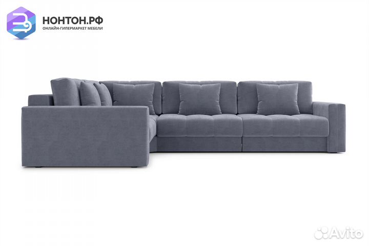 Диван угловой тик-так Монарх М3У1 темно-серый