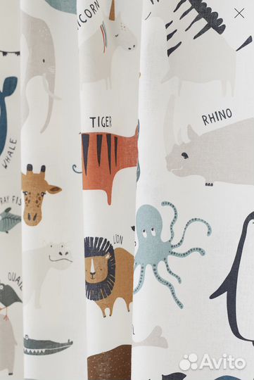 Шторы в детскую H&M home новые