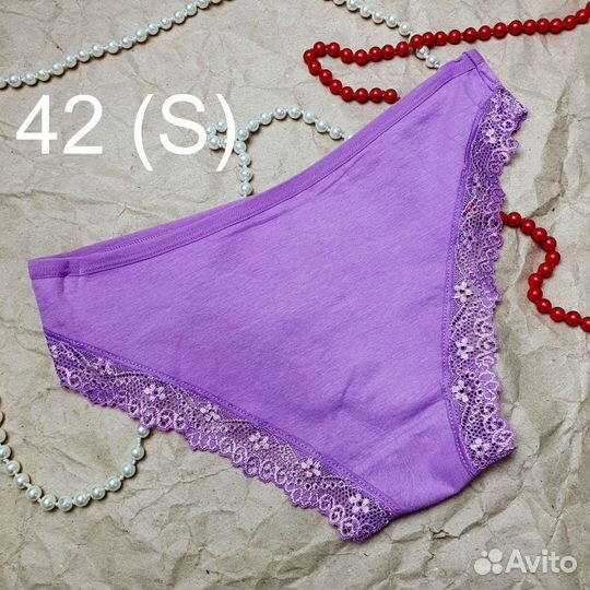 Хлопковые трусики слипы с кружевом Dailu Xian 42