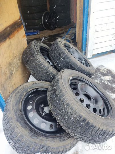 Колеса в сборе r15 зимние 195/60 диски 4 108
