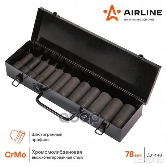 Набор головок ударных 1/2 78мм 12пр. (10-24мм)