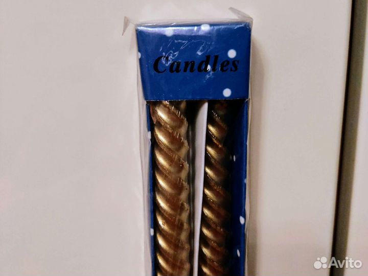 Свечи витые восковые новые