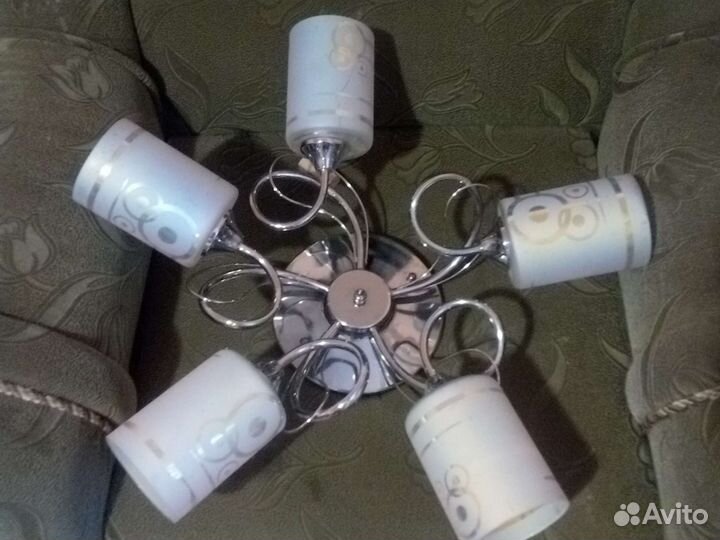 Хрустальная люстра СССР винтажная