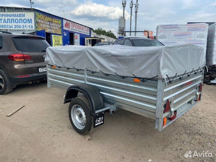 Прицеп легковой mzsa с высоким бортом. Рассрочка