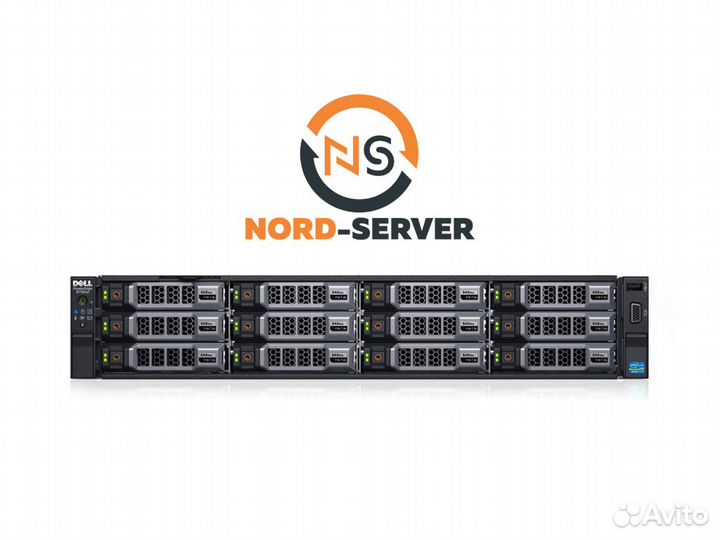 Cервер dell R730xd 12LFF 2x E5-2697 v3 512GB H730p