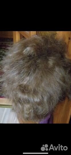 Парик из натуральных волос темный шатен