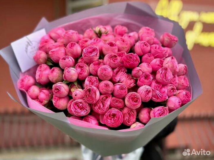 Букет пионовидных роз с гарантией