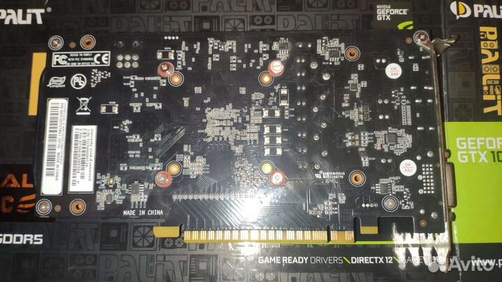 Видеокарта gtx 1050 ti palit