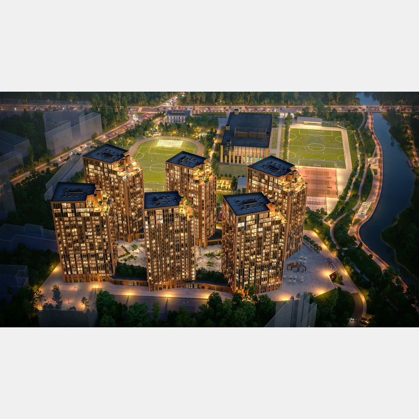 1-к. квартира, 54,4 м², 13/23 эт.