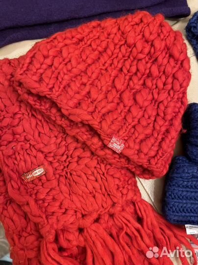 Шапка с шарфом женская