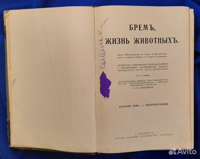 А. Брем. Жизнь животных. Млекопитающие. 1911-1915г