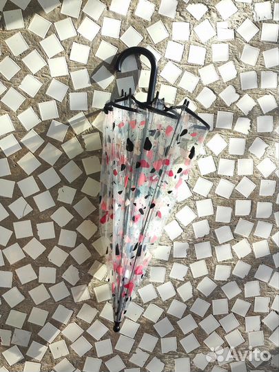 Зонт трость прозрачный, зонт в чехле