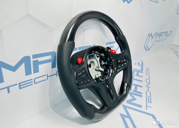 Руль карбон BMW G серия Перфорация подогрев