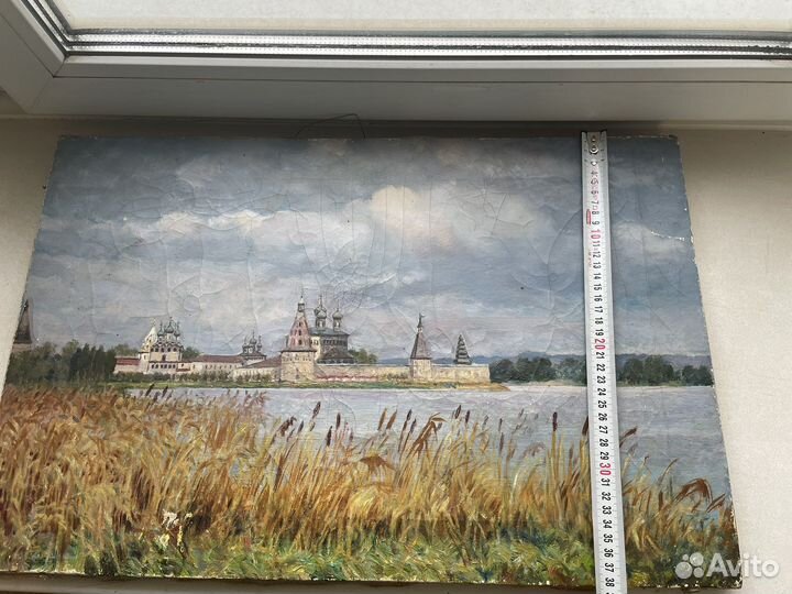 Старинная картина маслом