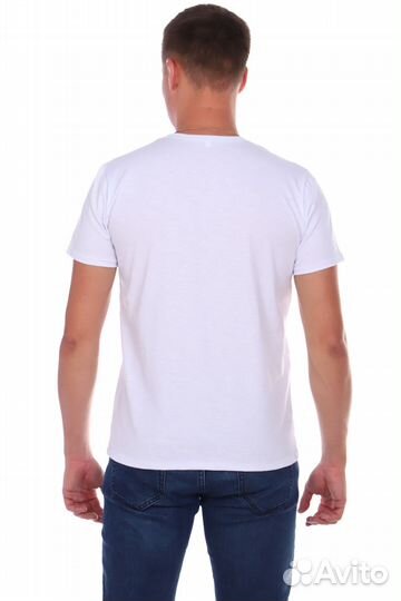 Футболка мужская фм010 - белый. Оптом