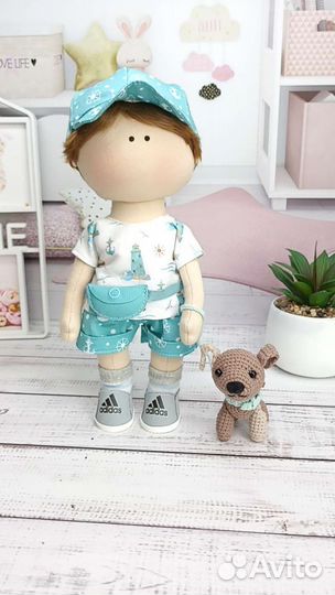 Игрушка мальчик текстильный
