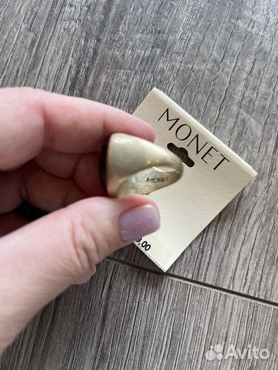 Monet, винтаж, кольцо камень тигровый глаз