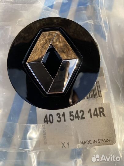 Колпачки литых дисков Renault оригинал 4шт черные