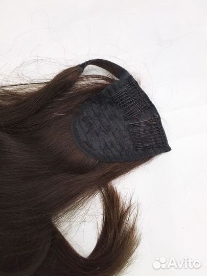 Накладной хвост натуральные волосы