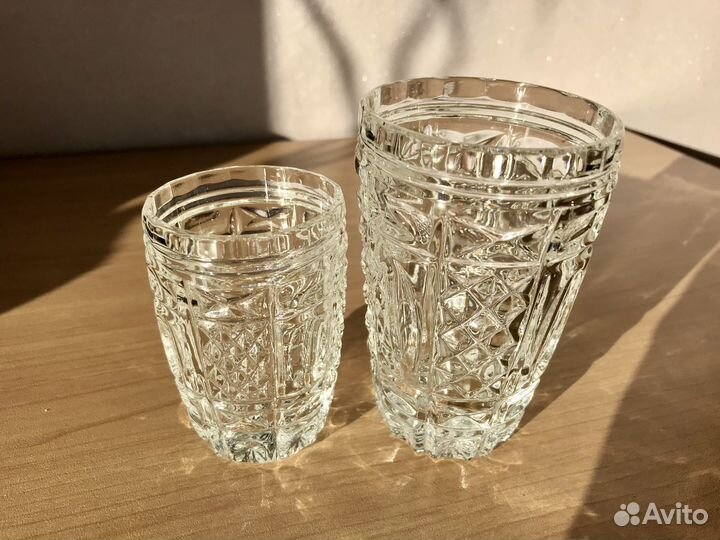Стакан 6 штук. Хрусталь. Посуда СССР