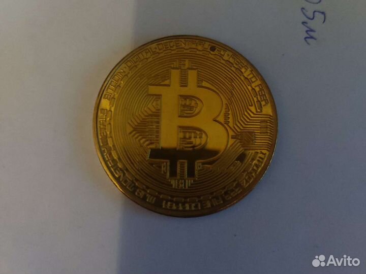Монета Биткойн Сувенирная