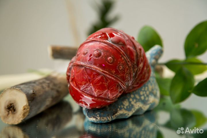 Статуэтка - Улитка (шамот ) Ручная работа