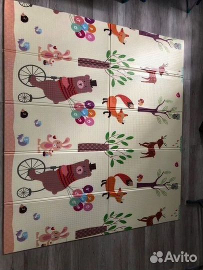 Детский коврик для ползания новый (заводской брак)