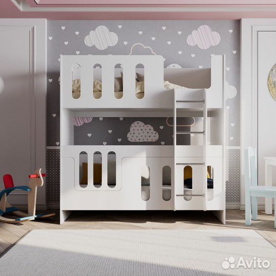 Кроватка двухярусная детская новая