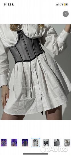 Топ корсет со стразами