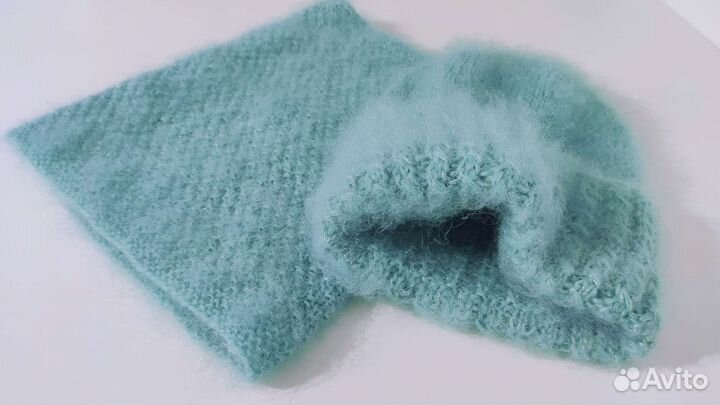 Шапка/ снуд/Мохер/женская