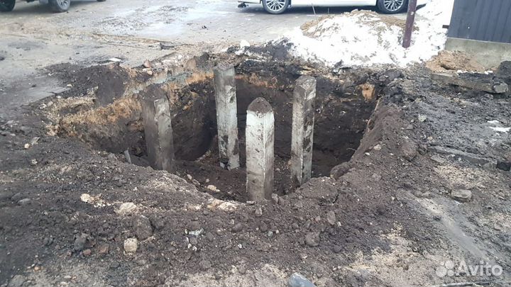 Железобетонные жб сваи / Фундамент за 1 день