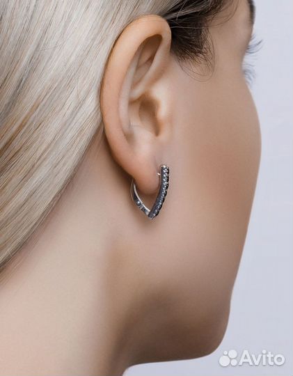 Серебряные серьги и кольцо sokolov