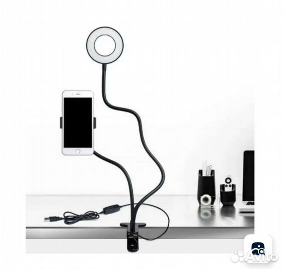 Кольцевая лампа со штативом для селфи