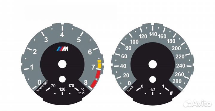 Шкалы приборов BMW 1 E87, E81, E82 (04-13) V2
