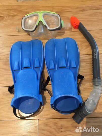 Маска для подводного плавания с трубкой детская